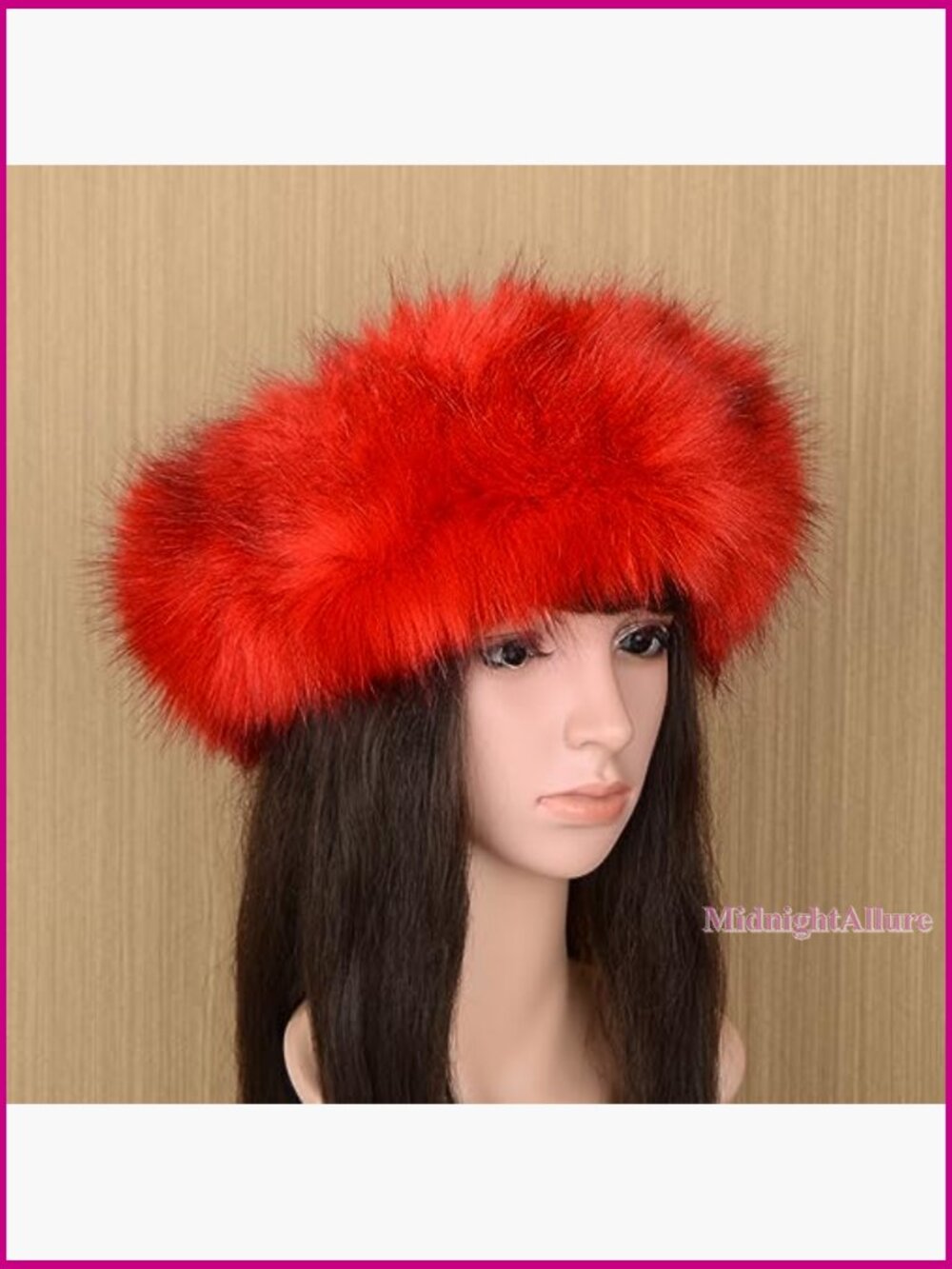 Faux Fur Headband Winter Earwarmer Warm Elastic Cap Women's Accessory - Picture 2 of 3
